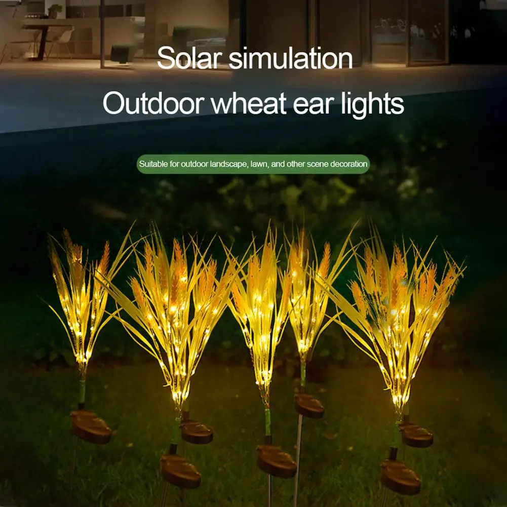 Ночник Солнечная Дорожка Свет Рисовый колос неправильной формы Пейзажный светильник ABS Водонепроницаемый Пшеничный колос из рисового колоса Свет для газона