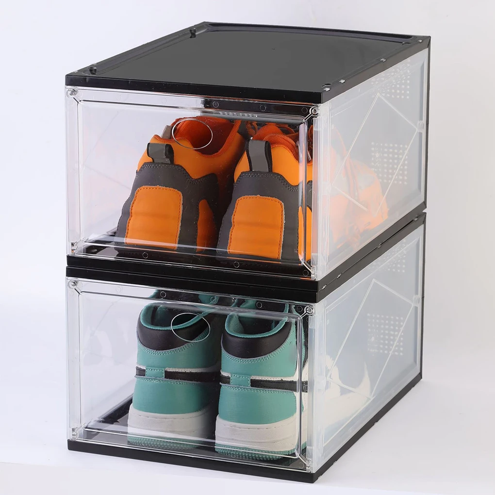 Коробка-органайзер для обуви - эффективное хранение и систематизация обуви Быстрая установка Органайзер для обуви Легкий доступ к обуви