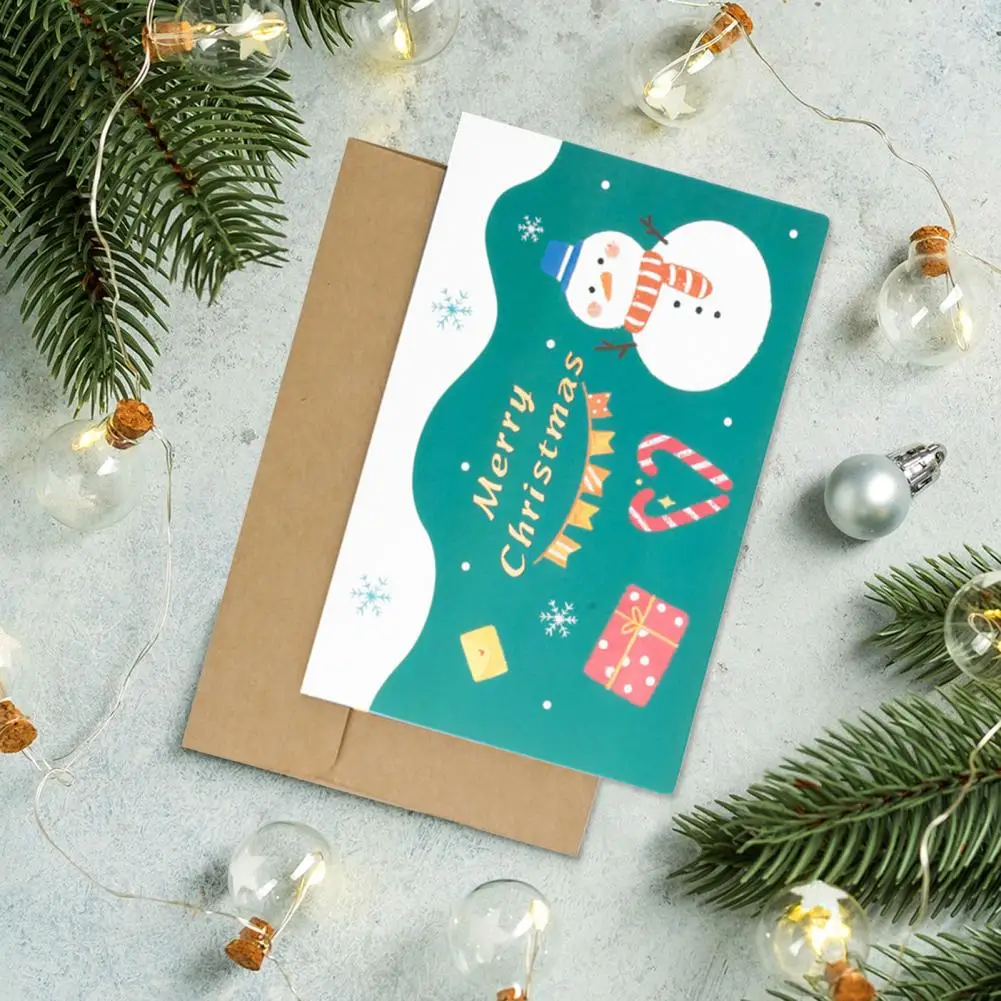 Праздничная поздравительная открытка, праздничные поздравительные открытки, милый мультяшный дизайн для веселого Рождества, Праздничные подарочные пакеты для вечеринок, милый мультфильм