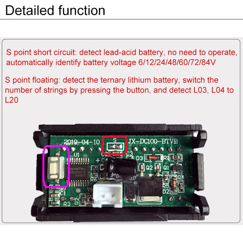 Цифровой монитор емкости батареи постоянного тока 0,56 дюйма, измеритель вольтметра, индикатор заряда батареи, цифровой дисплей, батарея водонепроницаемая