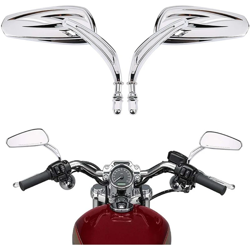 1 Пара ручек для мотоцикла, Пылающее боковое зеркало, Зеркало заднего вида для мотокросса, скутер, электромобиль XL1200X, Универсальное