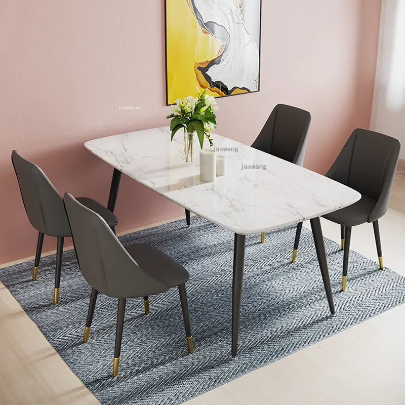 Современные легкие роскошные обеденные стулья, домашний минималистичный стул, ресторанная мебель, креативный стул со спинкой, Скандинавские кухонные обеденные стулья