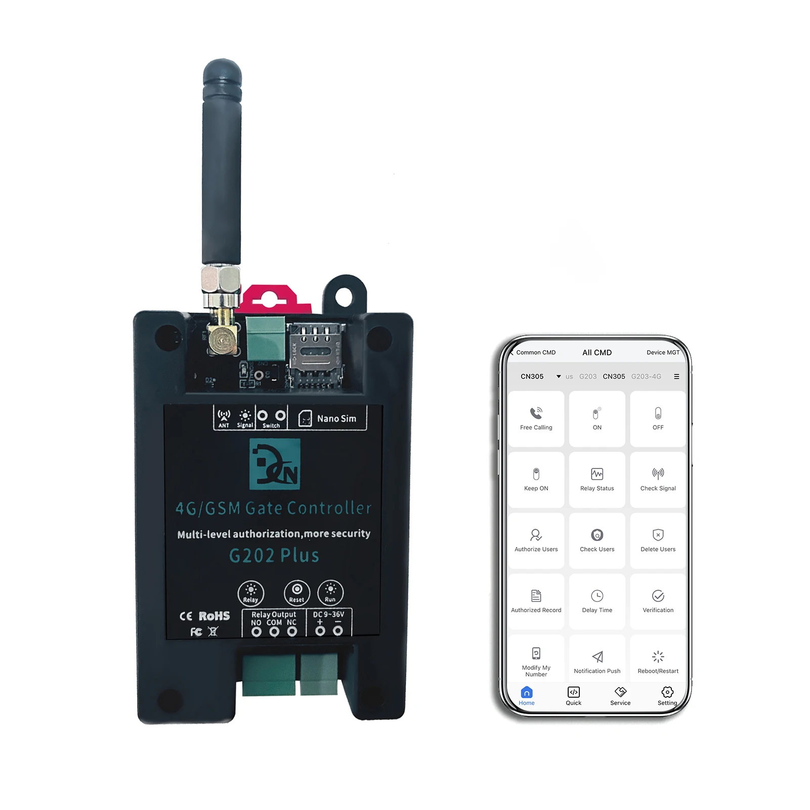 4G/GSM G202 Plus Контроллер ворот Беспроводной пульт дистанционного управления GSM открыванием ворот не поддерживается callny control