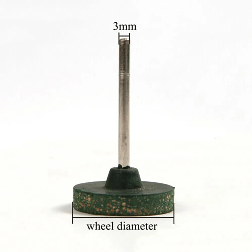 5шт 20/25 мм резиновый шлифовальный круг с заусенцами, абразивный шлифовальный круг с хвостовиком 3 мм для Dremel
