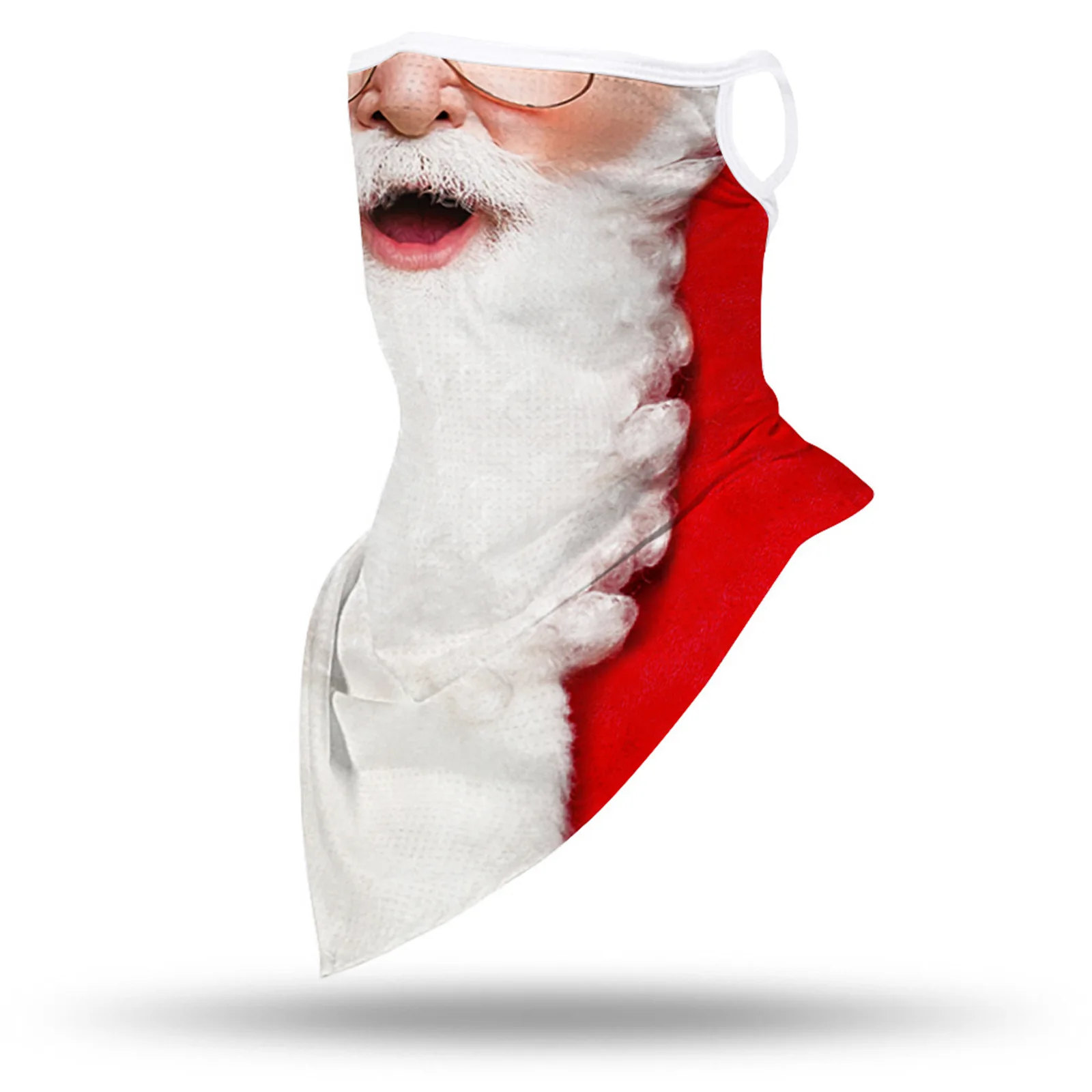 Уродливая Рождественская маска Санта Клауса для лица Многоразовые Моющиеся Банданы, гетры для шеи, ушные петли