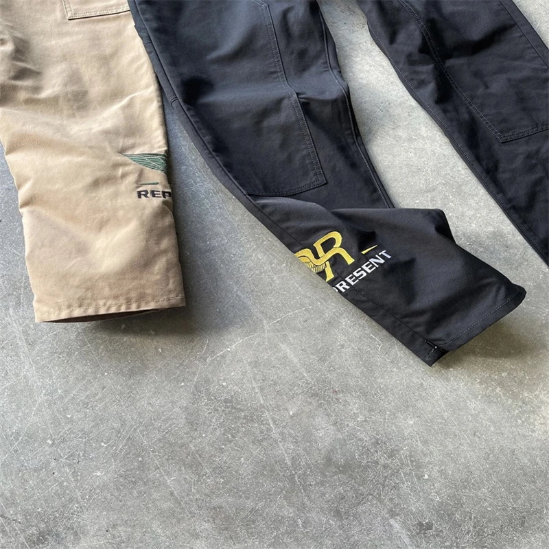 Молодежный трехмерный логотип, слоган, Вышитая рабочая одежда на молнии, американские мужские и женские брюки.