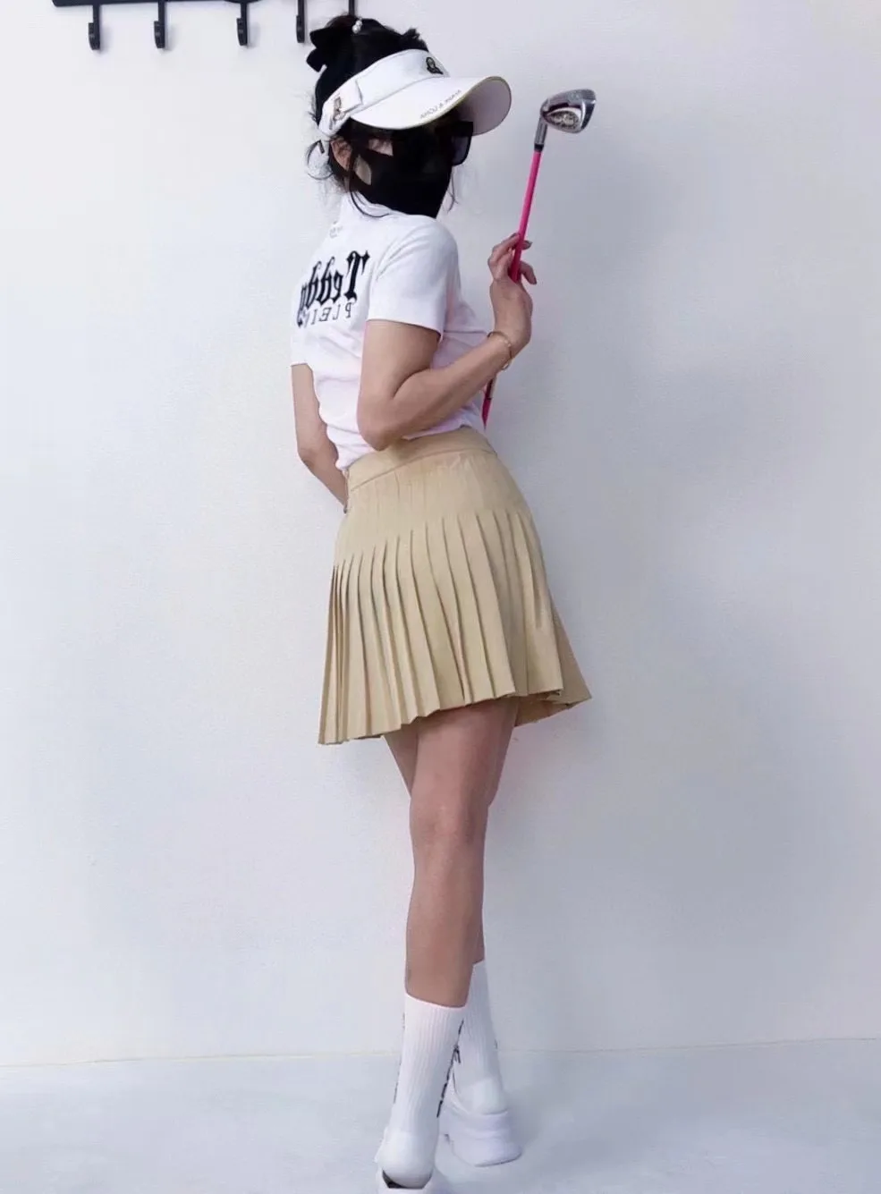 Корейское оригинальное одиночное платье для гольфа, женская спортивная юбка на открытом воздухе, удобная плиссированная юбка-полукомбинезон для гольфа
