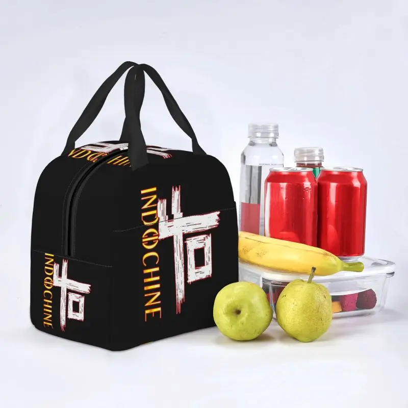 Модная классическая сумка для ланча с логотипом Indochine, женская сумка для ланча в стиле поп-рок, переносная сумка для ланча в школу, Многофункциональная коробка для еды