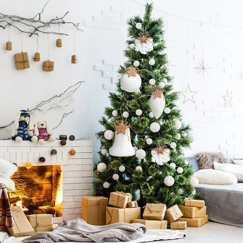 Рождественский пенопластовый шар для рождественского декора Подвески Белый шар Подвеска в виде снежинки Красивые украшения