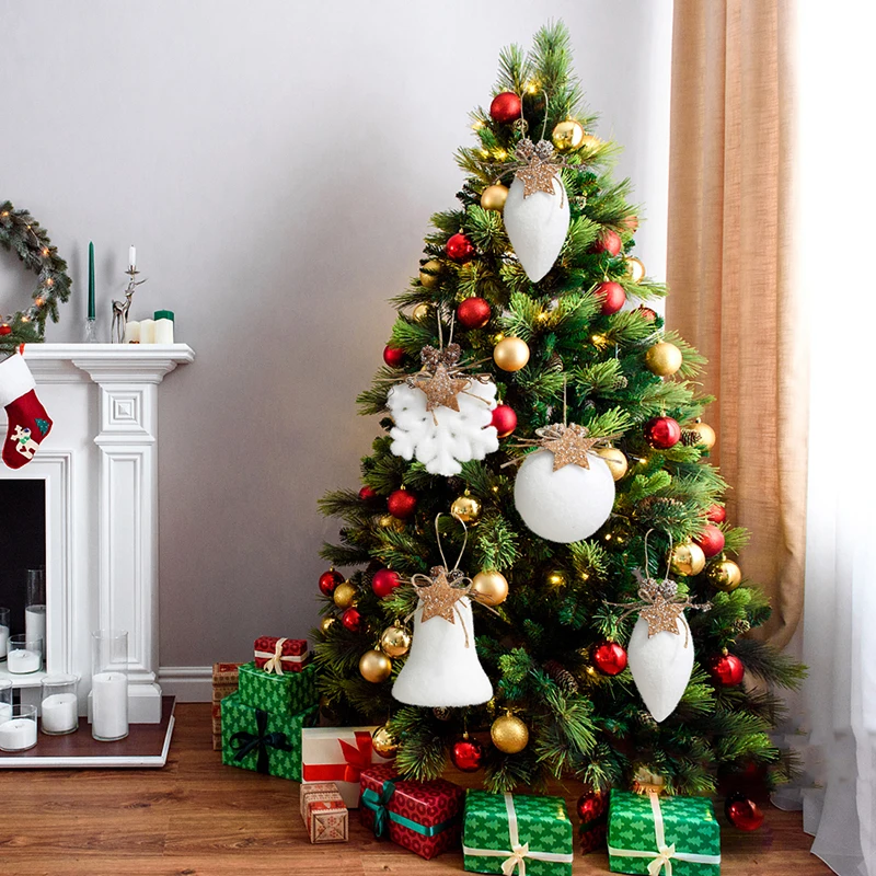 Рождественский пенопластовый шар для рождественского декора Подвески Белый шар Подвеска в виде снежинки Красивые украшения