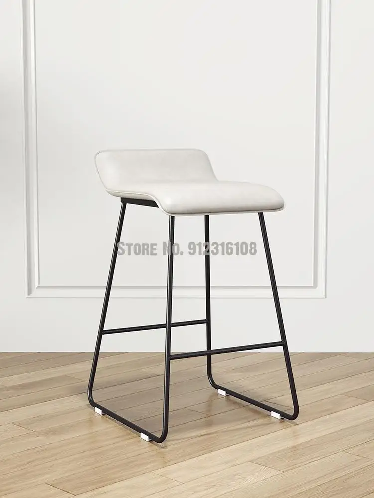 Скандинавский барный стул современный простой табурет с высокой ножкой бытовой барный стул барный стул с железной спинкой стул на стойке регистрации барный стул