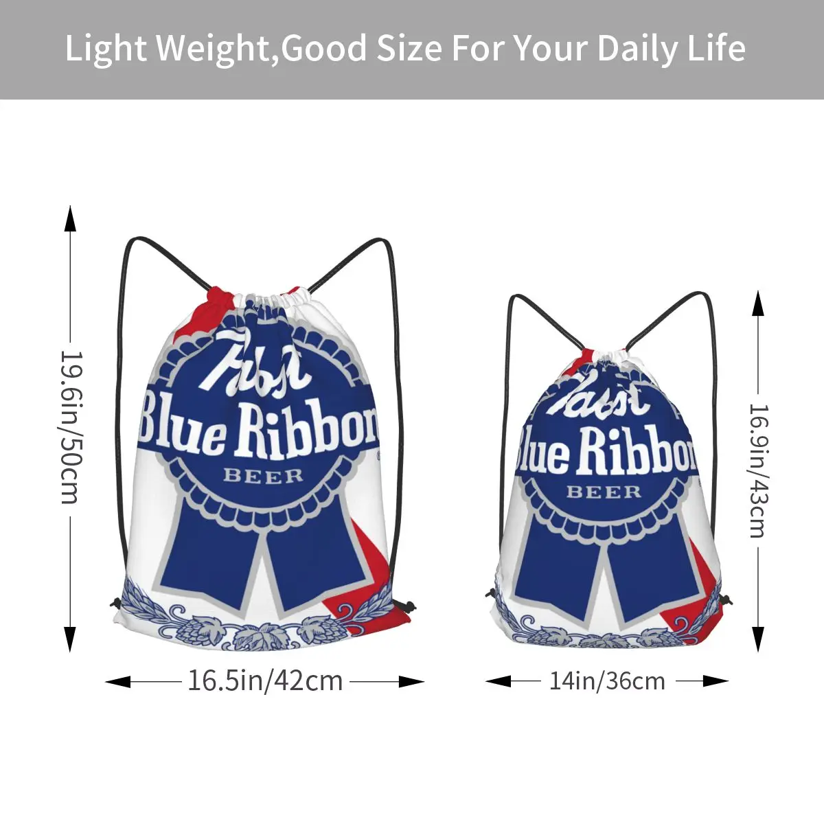Рюкзак на шнурке с логотипом пива Pabst Blue Ribbon, мужская спортивная сумка для занятий в тренажерном зале, рюкзак для занятий йогой, рюкзак для женщин