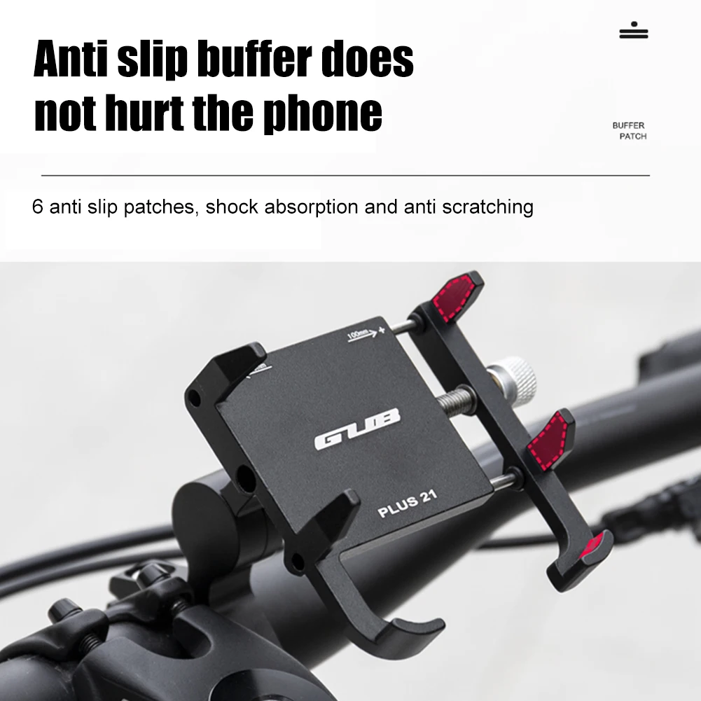 GUB PLUS 21 GPS-зажим для мотоцикла, держатель для телефона, алюминиевый сплав, подставка для телефона для велосипеда, Регулируемые Велосипедные Детали