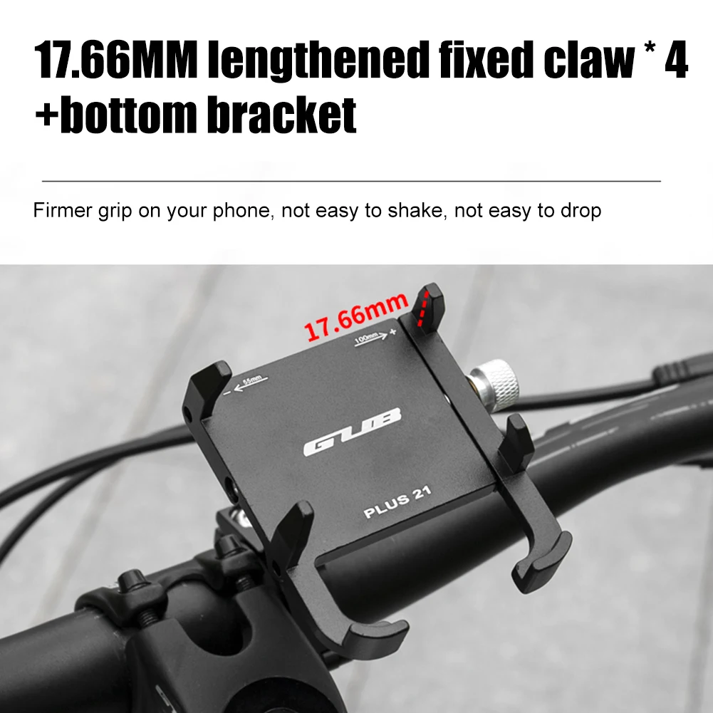 GUB PLUS 21 GPS-зажим для мотоцикла, держатель для телефона, алюминиевый сплав, подставка для телефона для велосипеда, Регулируемые Велосипедные Детали