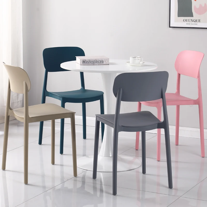 Пластиковые Красивые обеденные стулья Скандинавская роскошь Современные детские обеденные стулья Белые Модные шезлонги Salle Manger Мебель для дома