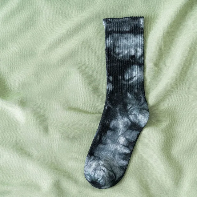 5 пар носков из хлопка 9 цветов, окрашенных в цвет галстука, уличные трендовые носки с высоким берцем