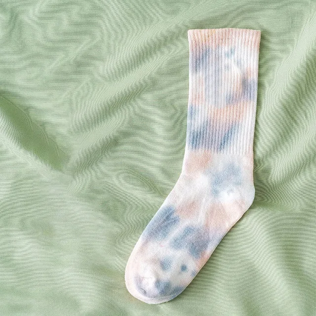 5 пар носков из хлопка 9 цветов, окрашенных в цвет галстука, уличные трендовые носки с высоким берцем