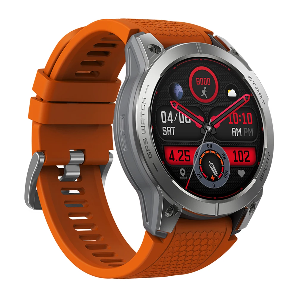 Умные часы Zeblaze Stratos 3 с AMOLED-дисплеем, умные часы с GPS, спортивные умные часы, Bluetooth-совместимые телефонные звонки, пульсометр