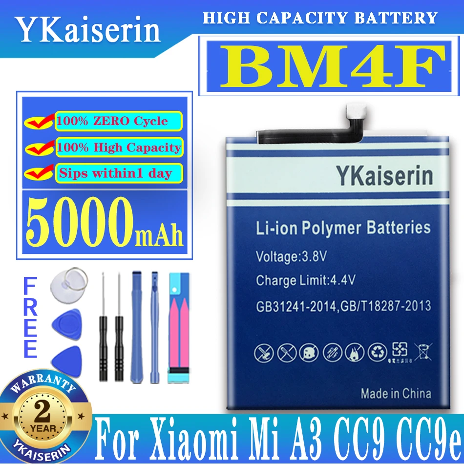 Для Xiaomi Оригинальный YKaiserin BM4F сменный аккумулятор для мобильного телефона 5000 мАч для Xiaomi CC9 CC9e CC9 E Mi A3 Аккумулятор + трек-код