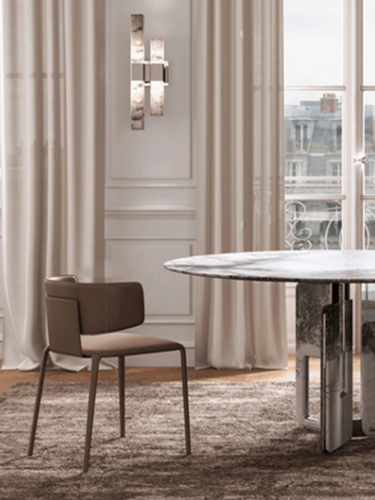 Итальянские минималистичные обеденные стулья Современный простой комнатный стул Домашний Дизайнерский легкий роскошный стул со спинкой Nordic Chair