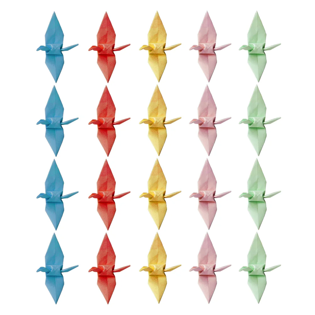 100 шт Бумажный журавлиный декор для обеденного стола Цветочные гирлянды оригами Готовое изделие