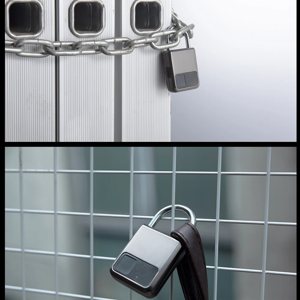 Бесключевой USB-зарядный замок с отпечатком пальца, умный замок, Водонепроницаемый дверной замок, Разблокировка, Портативный противоугонный замок, Цинк