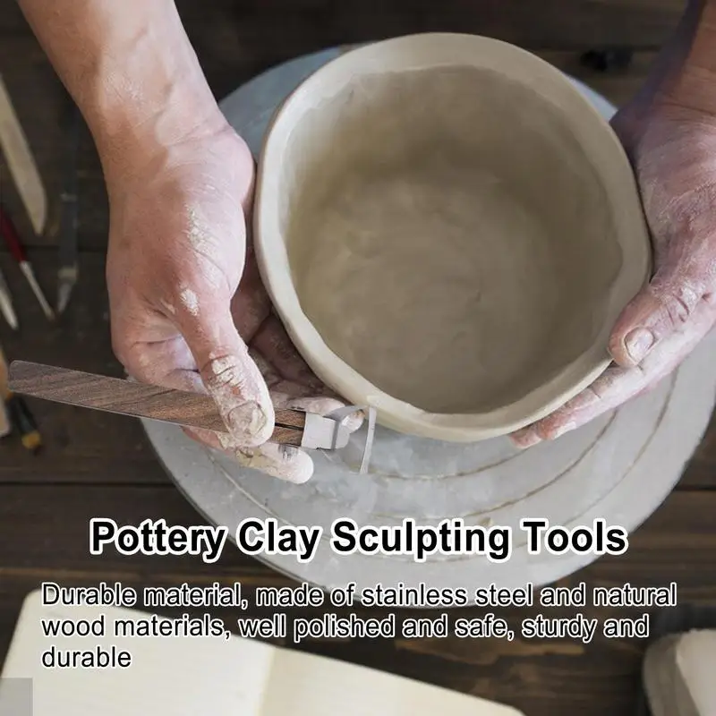 Набор для лепки из керамической глины, керамический нож для вырезания скульптур, инструмент для резьбы по керамике для начинающих, профессиональные аксессуары для дома