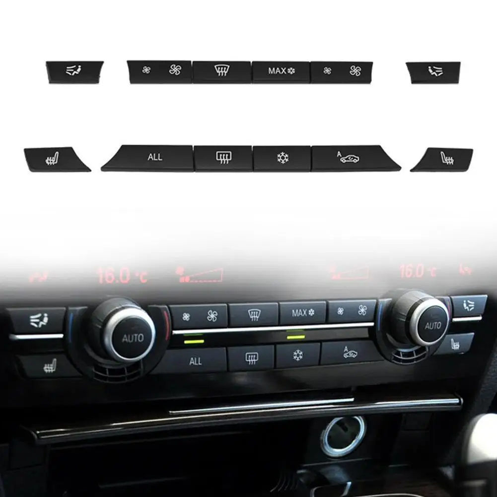 12шт Колпачки Для кнопок A/C Комплект Переключателей Отопителя Панель для BMW F07 GT/F10/F11 F01/F02