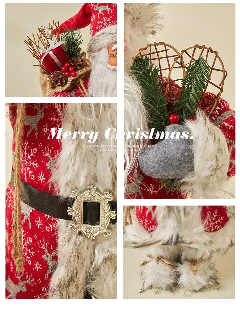 Новый 2024 год, Санта Клаус, елочные украшения, фигурка, подарочное украшение для дома, детский подарок для мальчиков и девочек Navidad