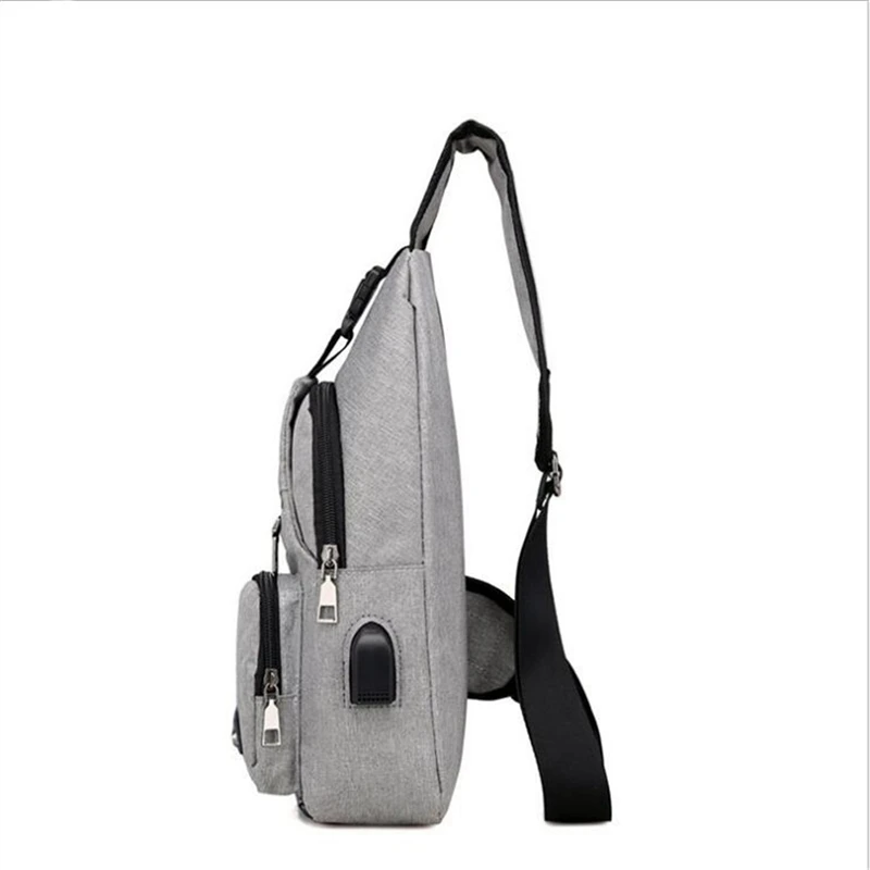 Нагрудная сумка для мужчин, сумка через плечо, водонепроницаемая USB-сумка, противоугонная сумка для путешествий, нагрудная посылка, модный роскошный дизайнер