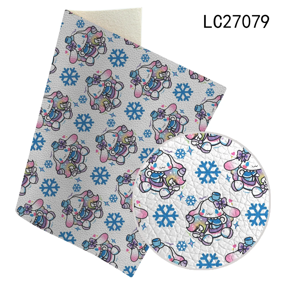Sanrio Little Twin Stars Узор Личи из искусственной кожи для украшения сумок и серег своими руками 30x136