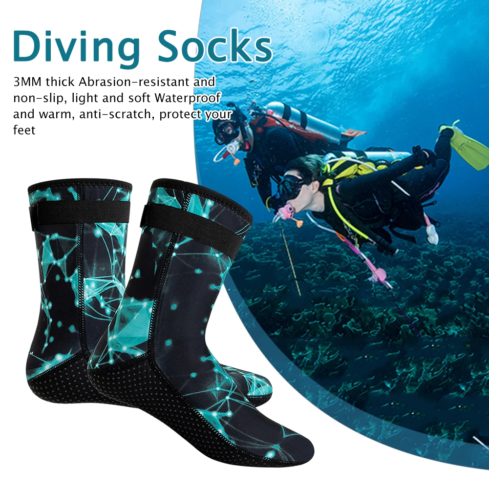 Носки для подводного плавания, подводной охоты, Унисекс, зимние Теплые пляжные носки, Неопреновые противоскользящие носки, носимые, портативные, легкие для мужчин и женщин