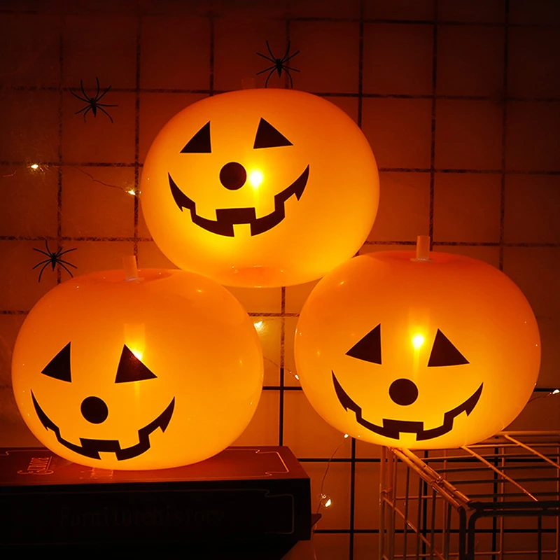 12 дюймов, 5 шт., светящиеся тыквенные шары со светодиодной подсветкой, украшения на Хэллоуин для дома, улицы, Декор из тыквы на Хэллоуин, светящиеся в темноте