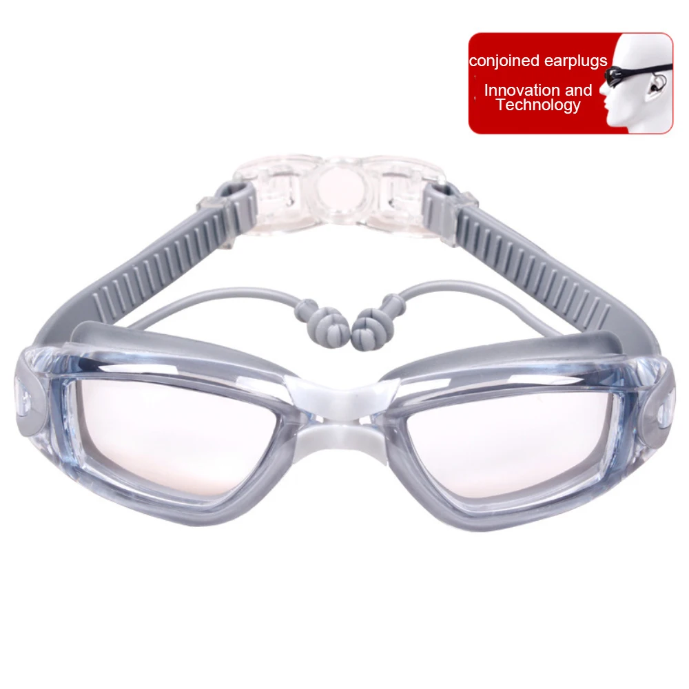 1-10 шт. Прочные уплотнительные очки для плавания на открытом воздухе, Высокопрочная пряжка, Цельные затычки для ушей, Противотуманные очки для плавания, утолщенные