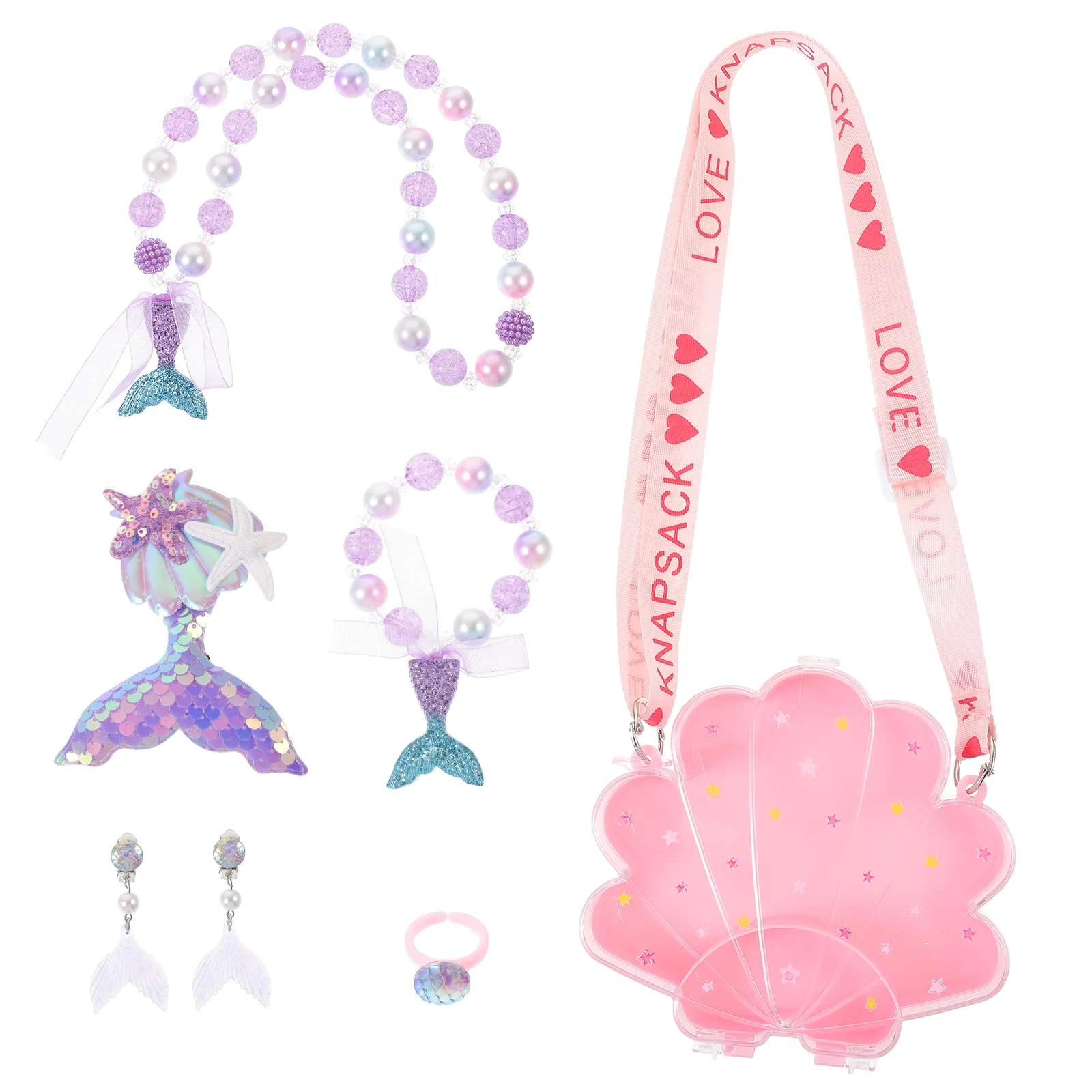 Подарок ювелирных изделий для девочек, Детское жемчужное колье, декоративное ожерелье, Детский комплект, ожерелья, Русалка для малышей