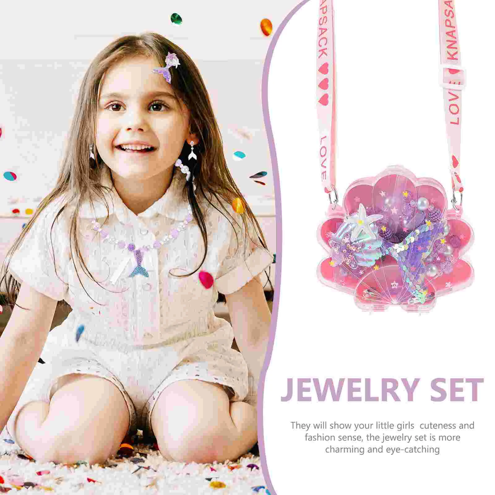 Подарок ювелирных изделий для девочек, Детское жемчужное колье, декоративное ожерелье, Детский комплект, ожерелья, Русалка для малышей