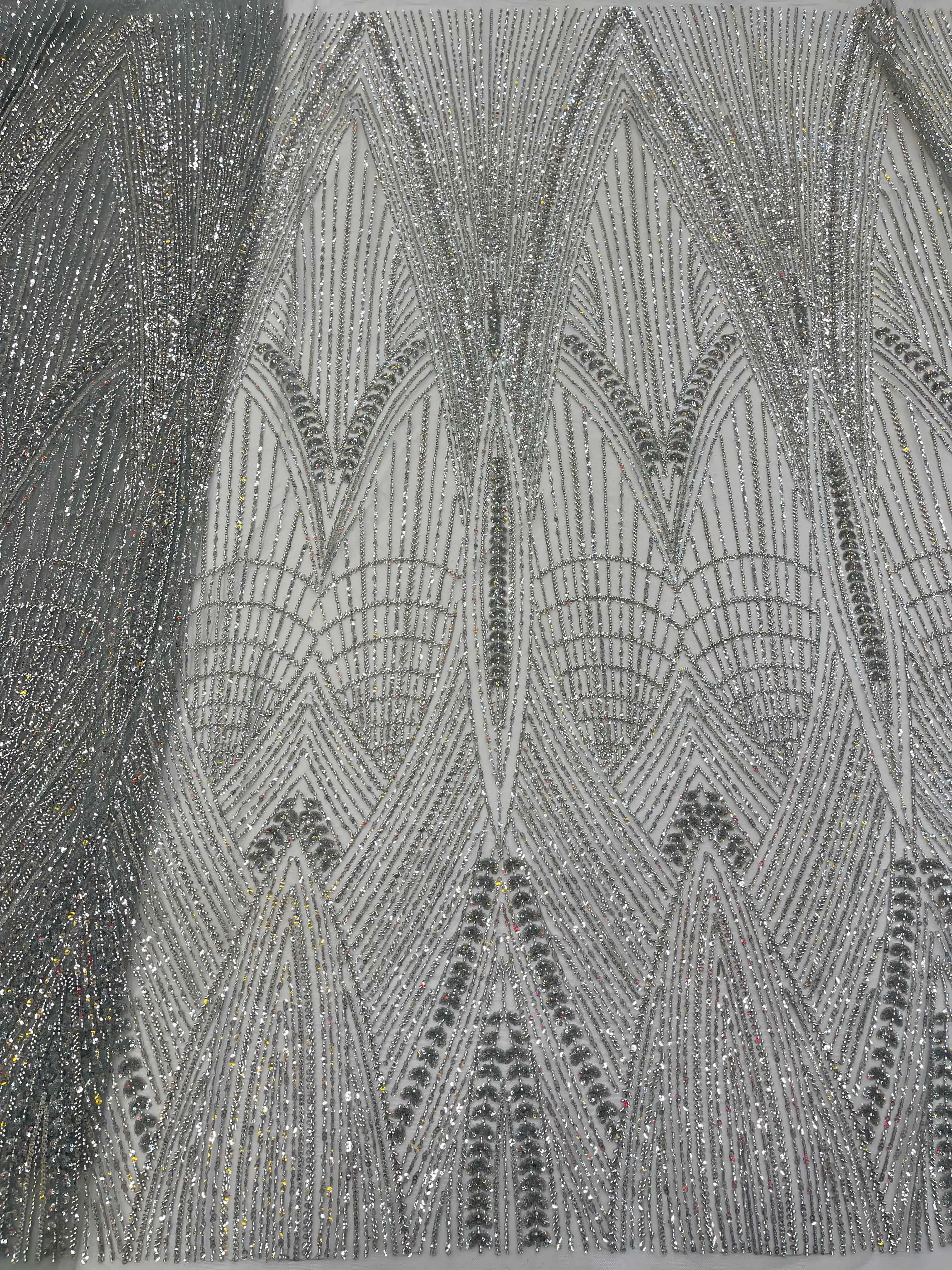 Высококачественная Африканская Французская сетчатая свадебная одежда для новобрачных 2023, Роскошная Кружевная ткань ручной работы, расшитая жемчугом, тюль, блестки, вышитые бисером