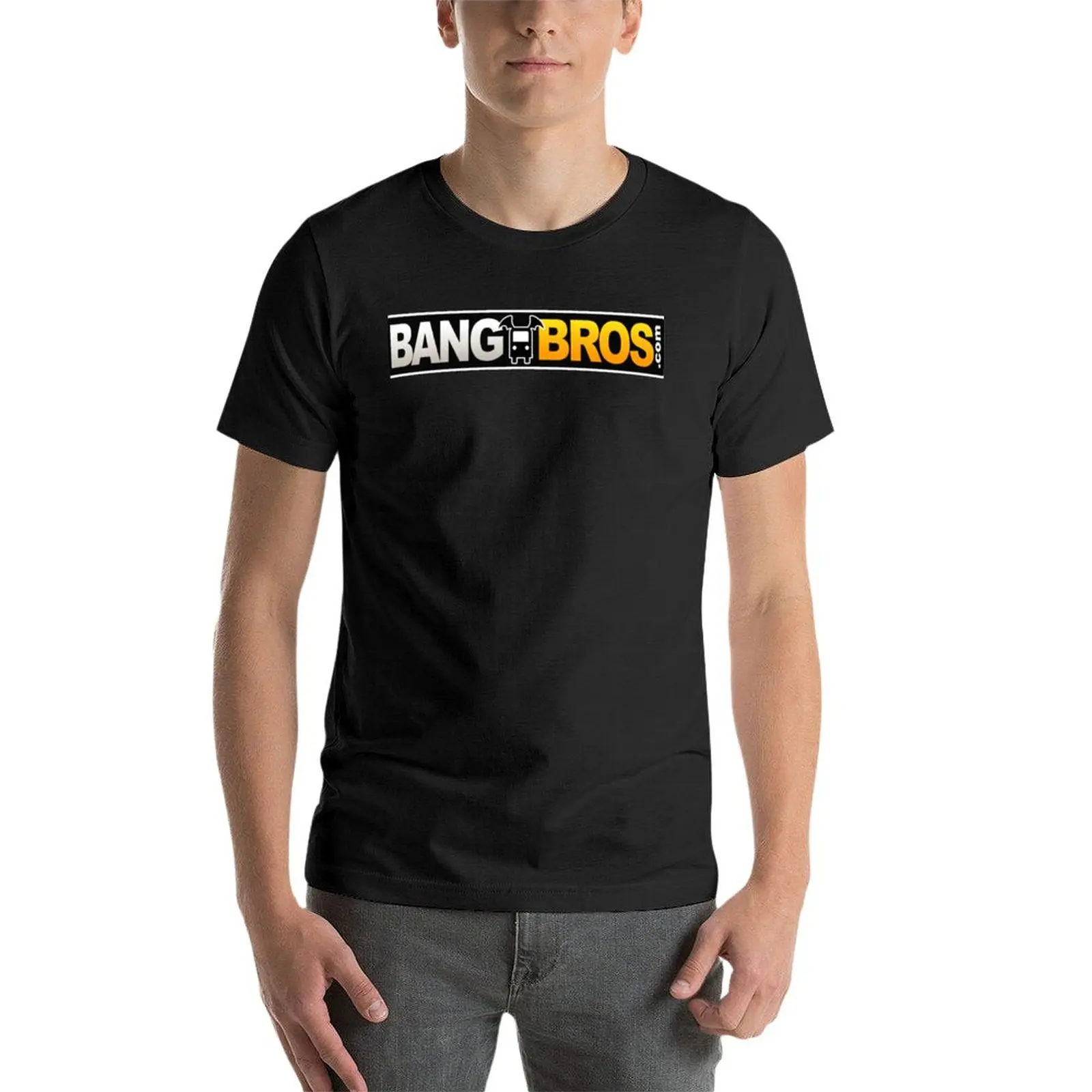 Новая футболка Bangbros, корейские модные летние топы, быстросохнущая рубашка с коротким рукавом, футболки для больших и высоких мужчин