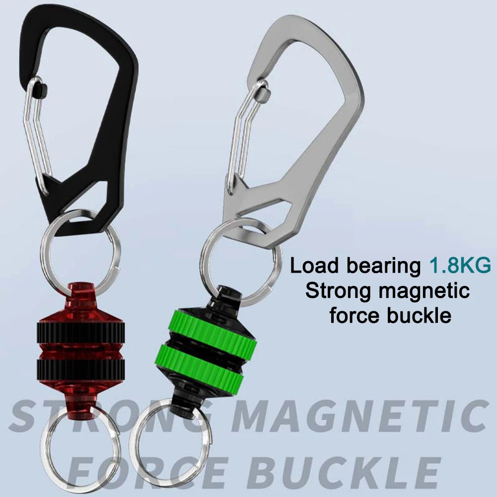 Магнитный держатель для сетки 1-3 шт. с карабином, прочный магнитный держатель для инструментов, брелок для защиты от падения рыболовных инструментов