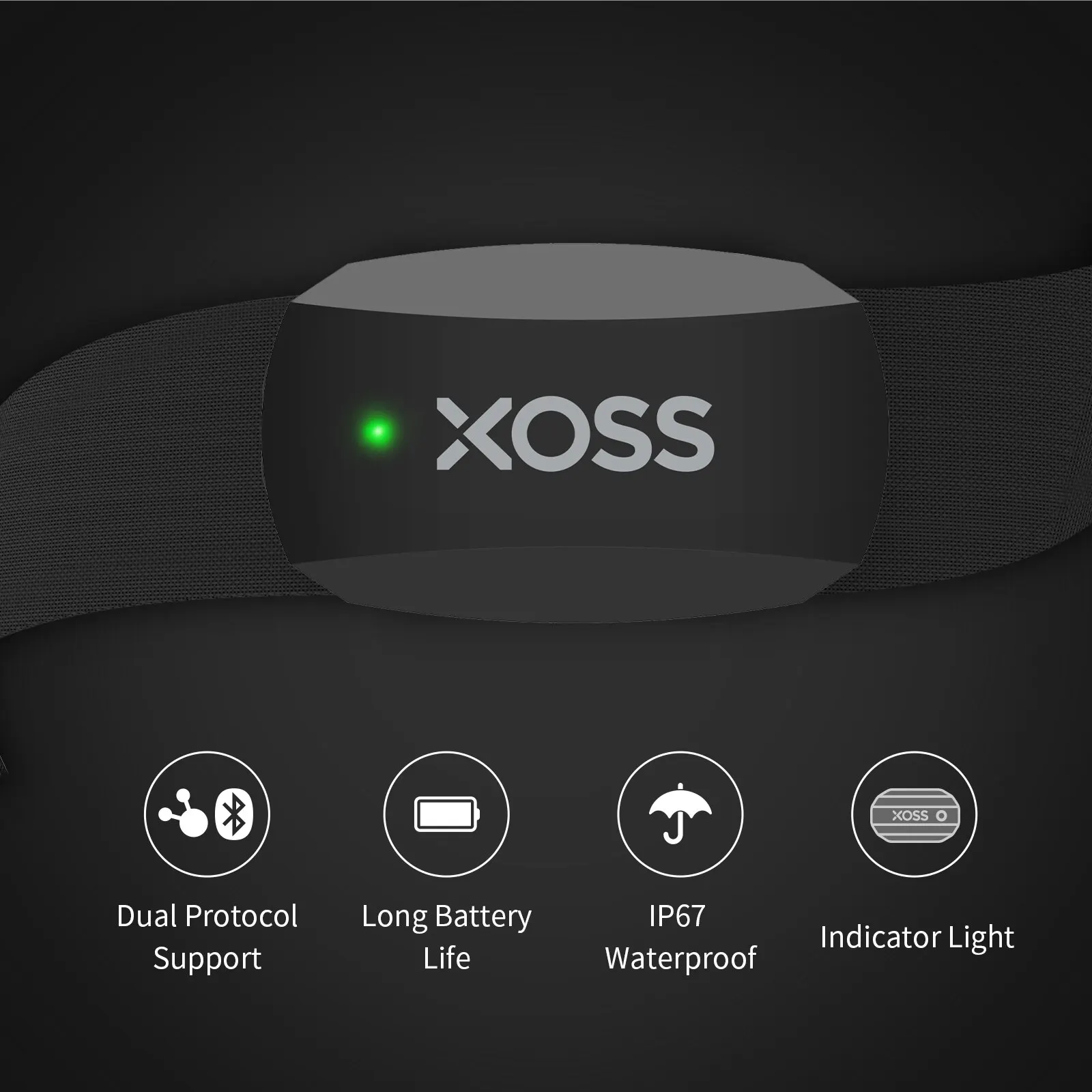 XOSS X2 Нагрудный Ремень Пульсометр для Езды на Велосипеде, Бега, Пешего Туризма, Bluetooth ANT + Беспроводной Датчик Здоровья и Фитнеса Smart Bicycle Sensor
