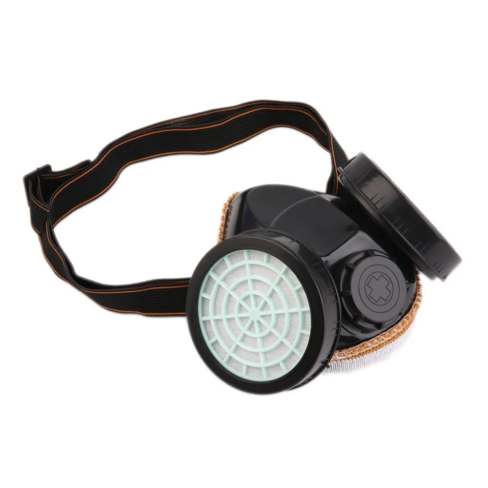 Новый фильтр двойной защиты противогаз химический анти-пыль краска респиратор Маска с очки оптом промышленной безопасности 
