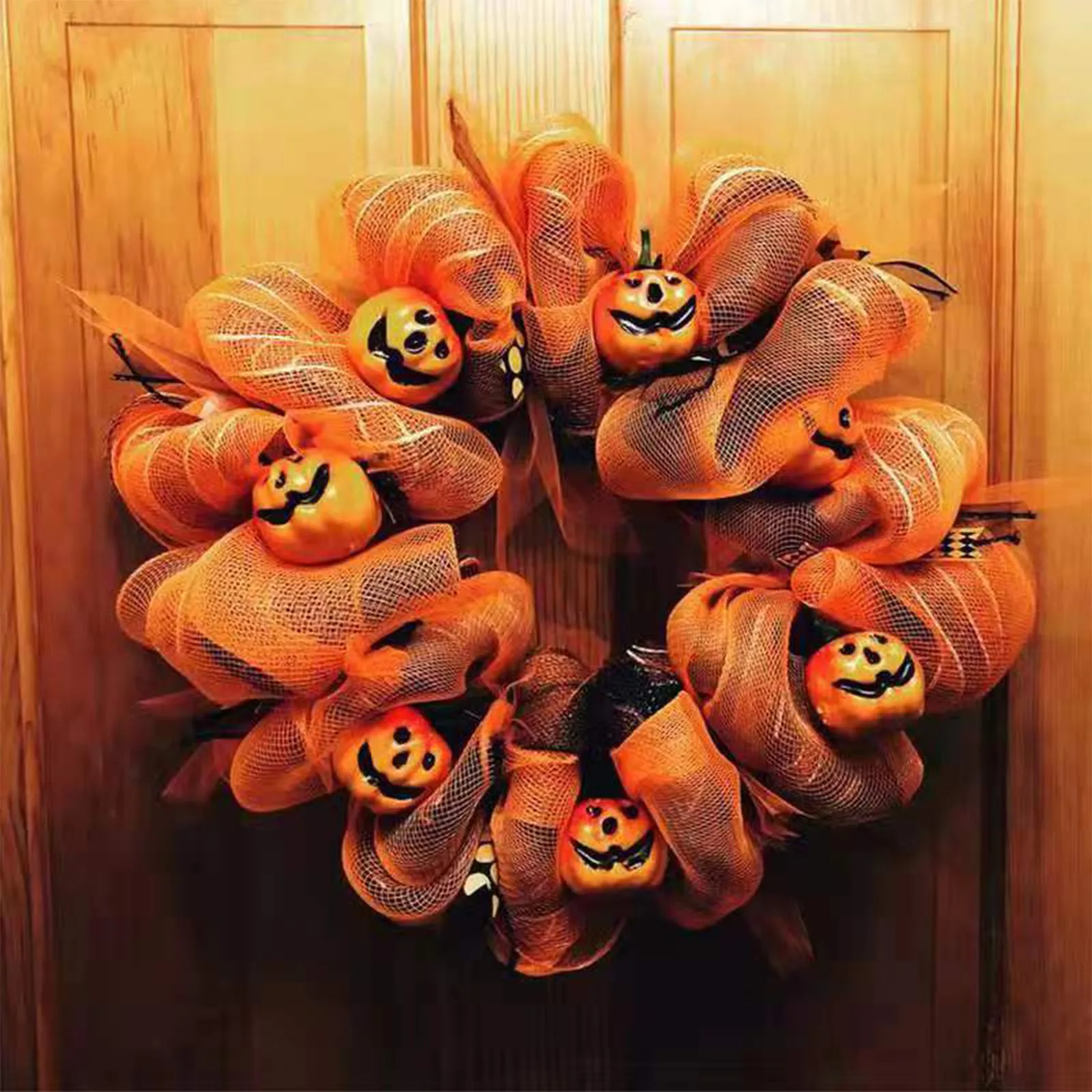Популярный кулон венок Хэллоуин с сеткой венок на входную дверь для праздников и вечеринок DIY украшения новый модный простой Хоу