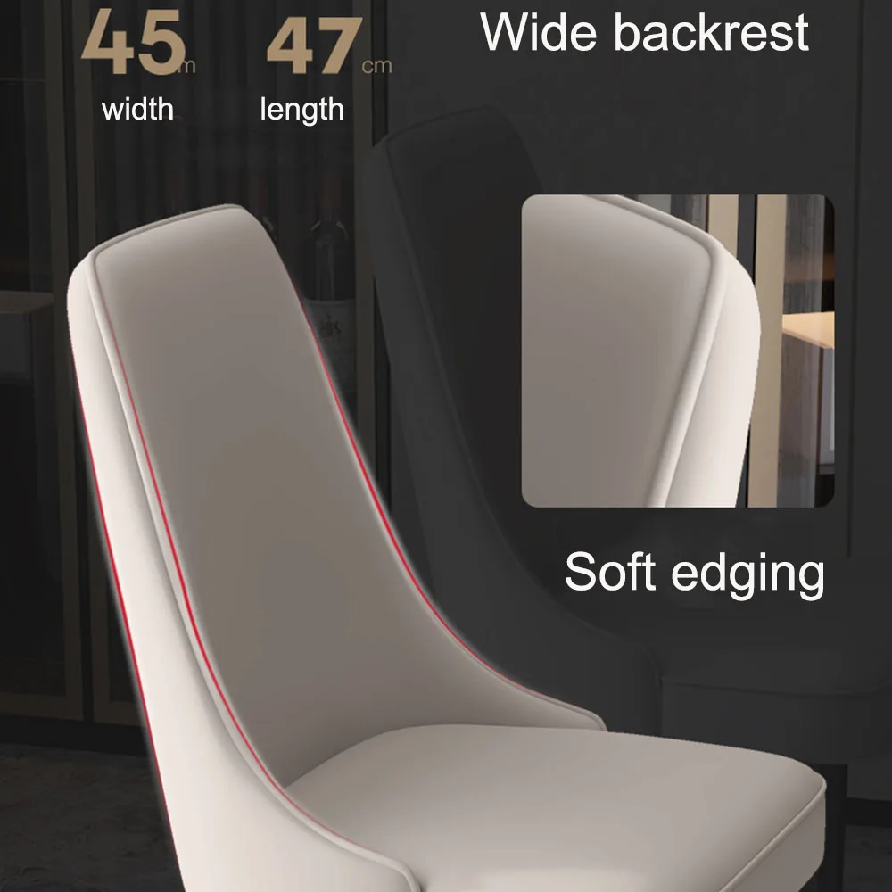 Обеденный стул из искусственной кожи, стул для отдыха Simplicity, Стул со спинкой, Мебель для дома из Северной Европы с подлокотником