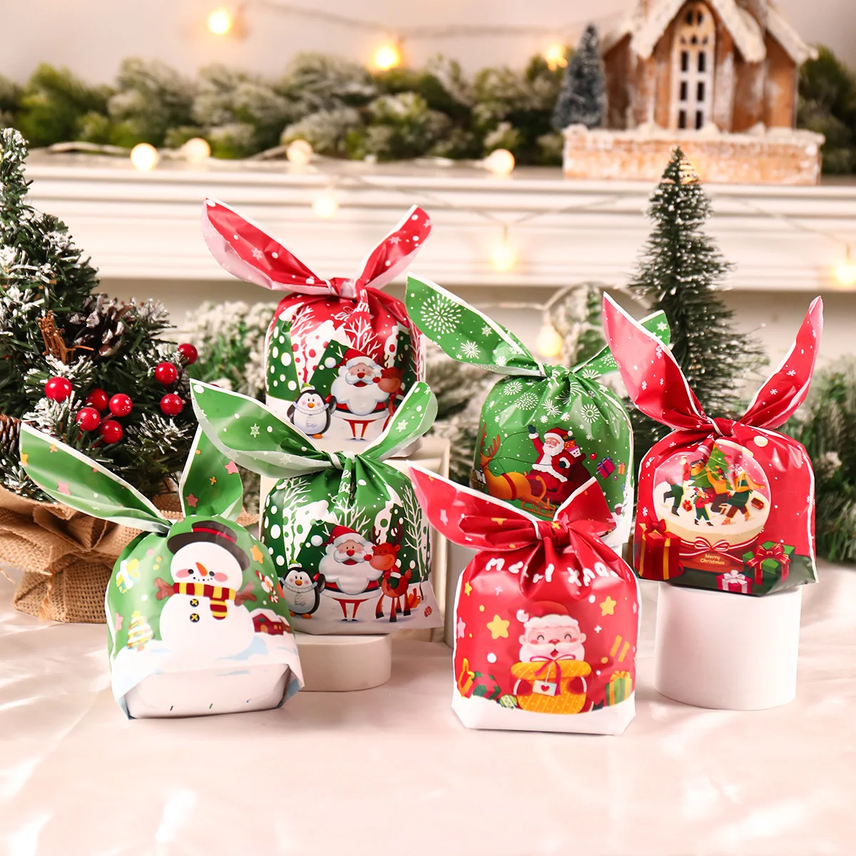 Рождество 2023 Подарочные пакеты Коробка для упаковки конфет Рождественское украшение для дома Веселые Рождественские украшения Natal Noel Рождество Новый Год 2024