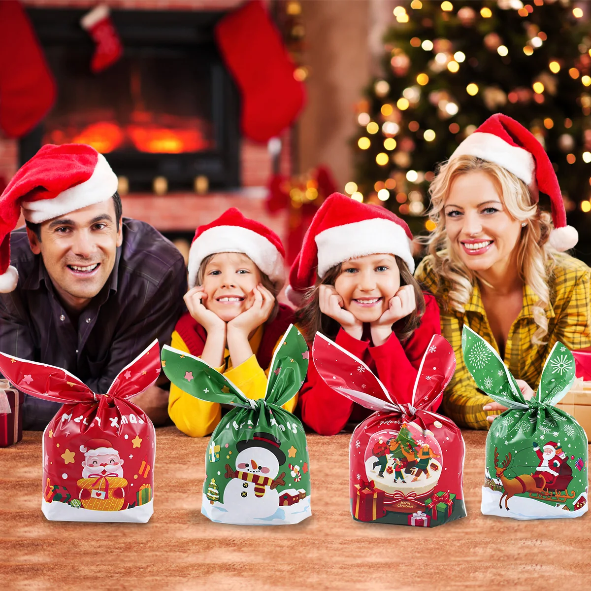 Рождество 2023 Подарочные пакеты Коробка для упаковки конфет Рождественское украшение для дома Веселые Рождественские украшения Natal Noel Рождество Новый Год 2024