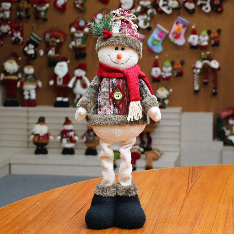 Детские игрушки, Рождественские плюшевые куклы, креативный Санта-Клаус, елочные украшения, окно со снеговиком, детские рождественские подарки