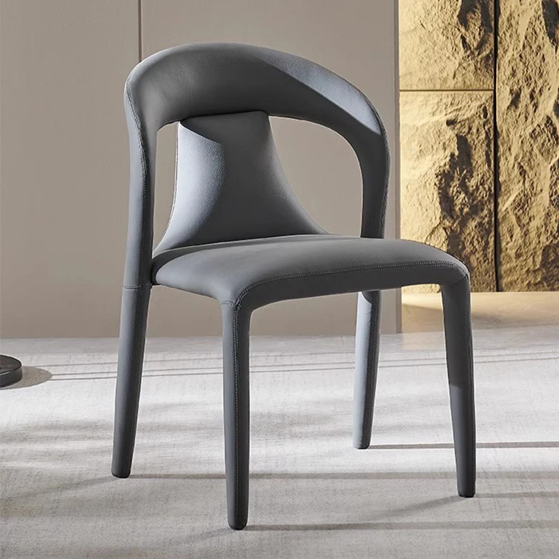Современный простой обеденный стул Итальянские роскошные Дизайнерские креативные стулья из искусственной кожи для ресторана отеля Повседневная Домашняя мебель Sedie WKDC