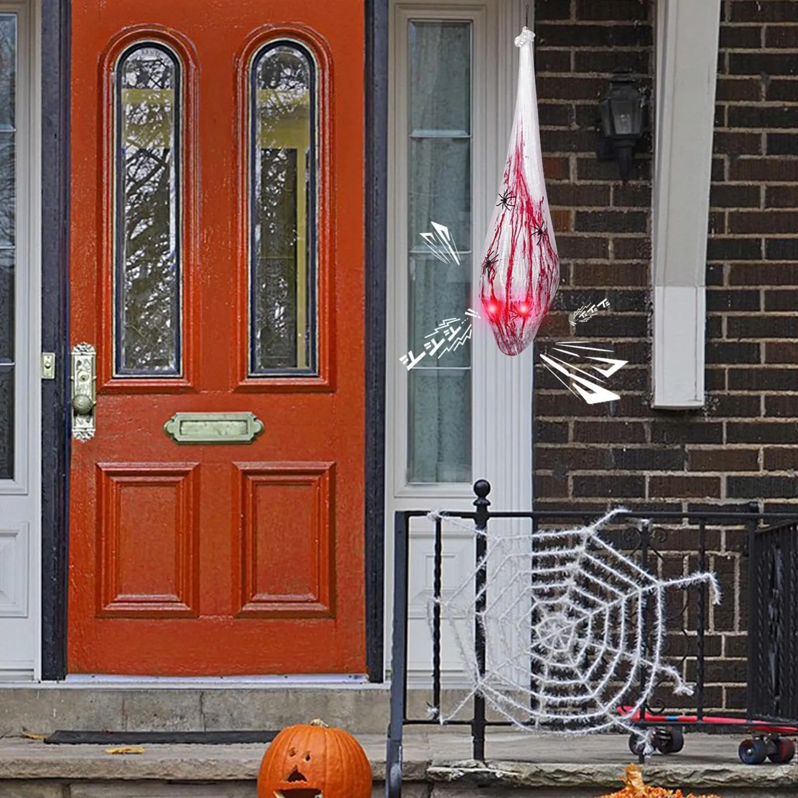 Акриловая хрустальная гирлянда, плавящийся шар, Анимированный Скелет, украшения на Хэллоуин, светящийся скелет, Дверная вывеска на Хэллоуин и дверь