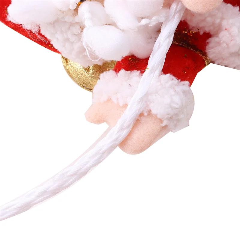 Рождественская елка Кулон Санта Клаус Альпинистская веревка Плюшевая кукла Украшение Подвесной орнамент Новогодний декор Подарки для Рождественской вечеринки