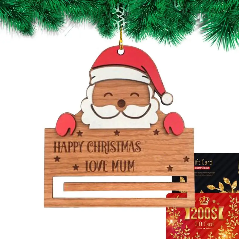 Рождественский кошелек, денежный ваучер, подарочный карман, конверт, подарочный футляр, держатель для наличных, Очаровательная упаковка, декор для подвешивания на Рождественскую елку